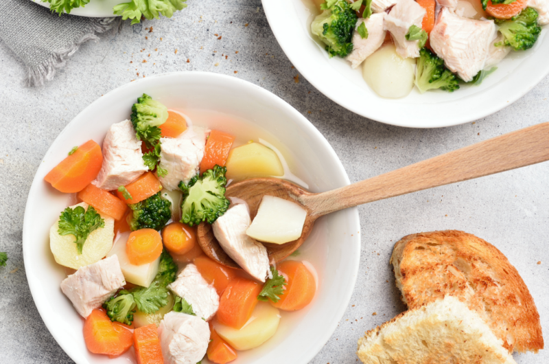 Chicken and Root Vegetable Soup 