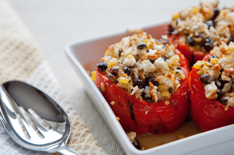 Beans and Rice Stuffed Peppers