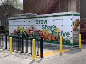 Temperature-controlled lockers at Center for Hope in Ambridge.